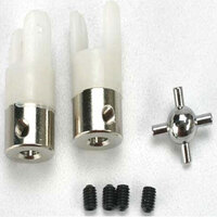 TRAXXAS U- joints long (2)/ 3mm set (grub) screws (4) 38-1539R