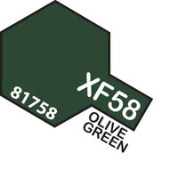 TAMIYA ACRYLIC PAINT -  MINI XF-58 OLIVE GREEN