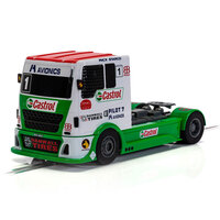 SCALEXTRIC RACING TRUCK - RED & GREEN & WHITE